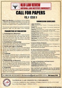 Call for Papers: NLIU Law Review: Submit by Jan 26