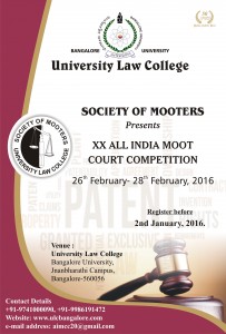 ULC Bangalore's 20th All India Moot Court Competition, 2016