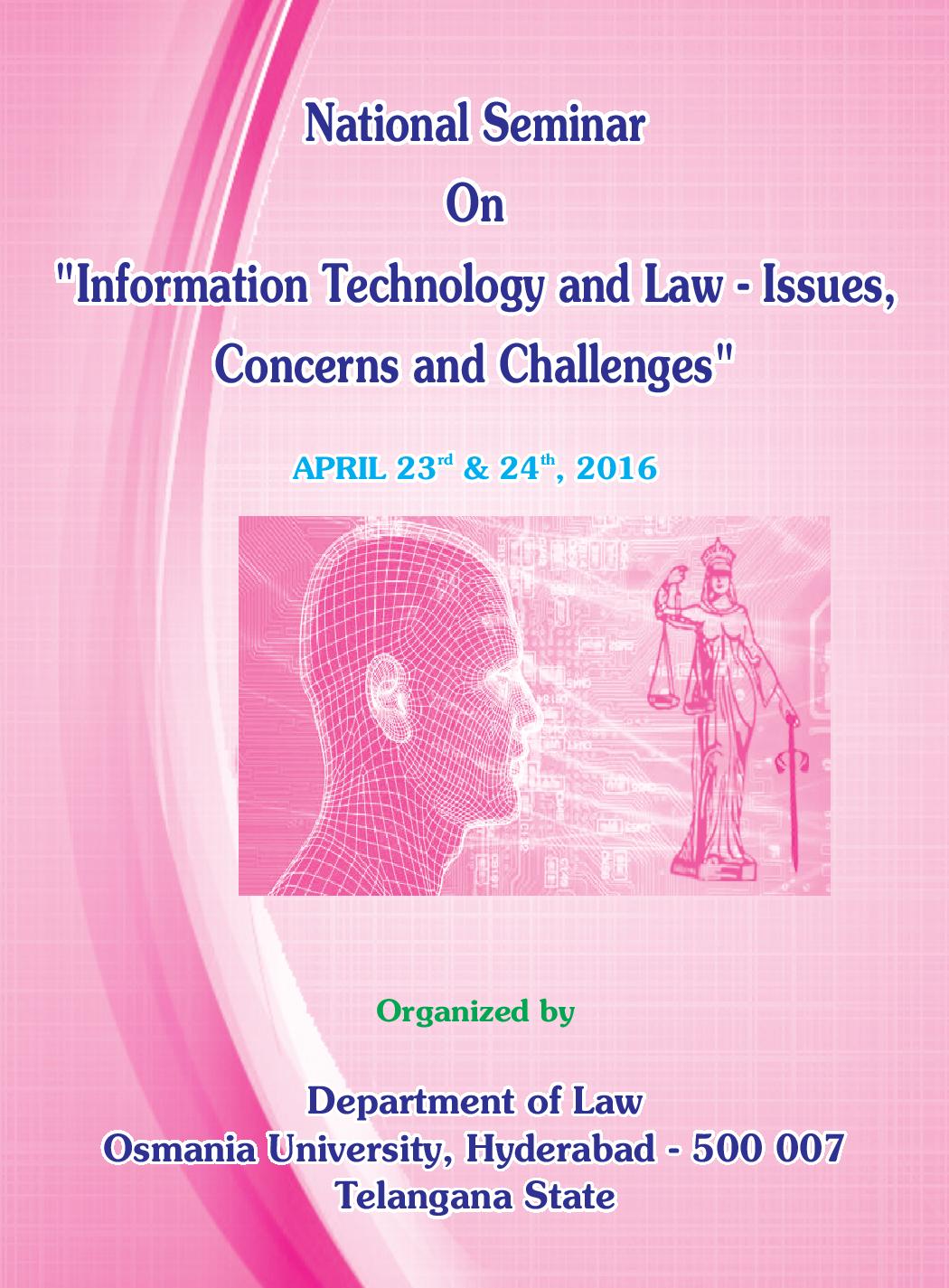 Call for Papers: Osmania University's National seminar on Information Technology Laws
