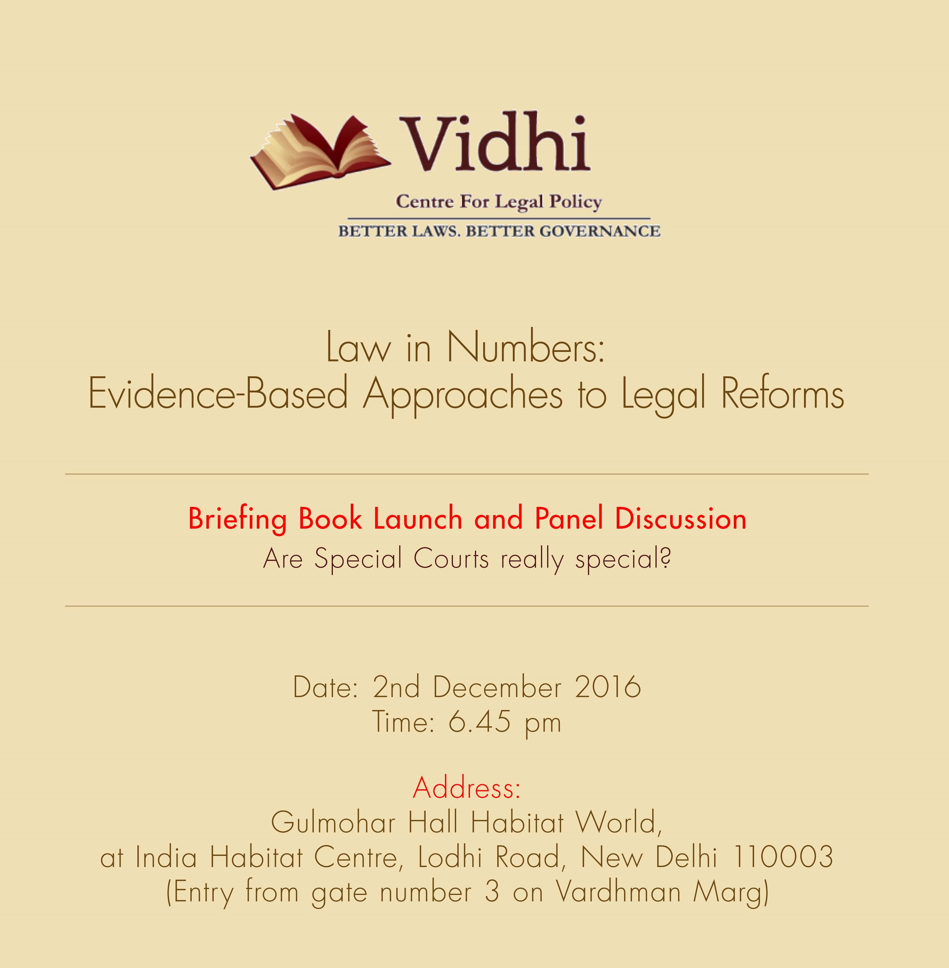idhi Centre for Legal Policy's Conference on Law in Numbers: Evidence-Based Approaches to Legal Reforms