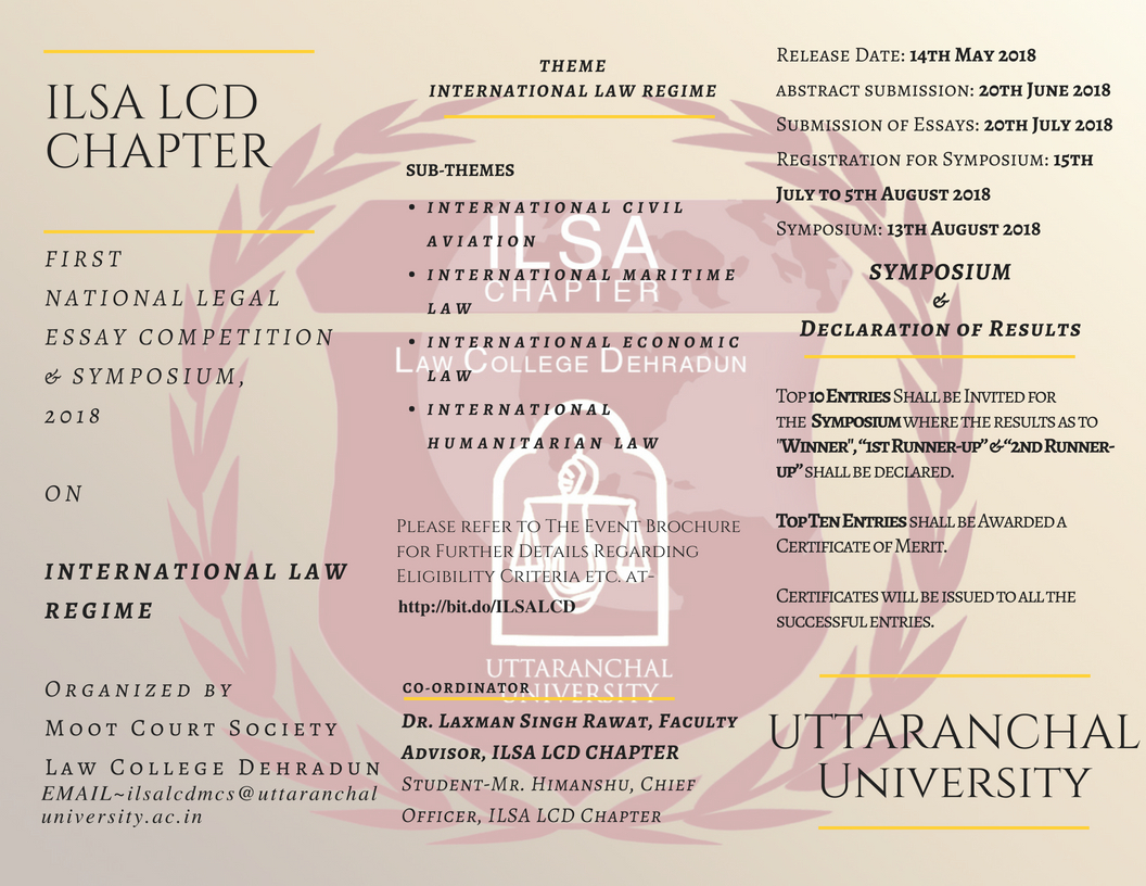 Uttaranchal University Legal Essay Contest Symposium