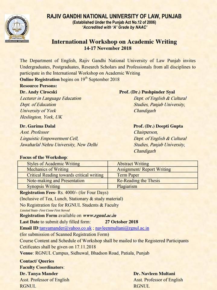RGNUL workshop English
