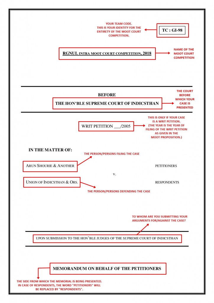 moot memo, moot court memorial, moot memorial formatting