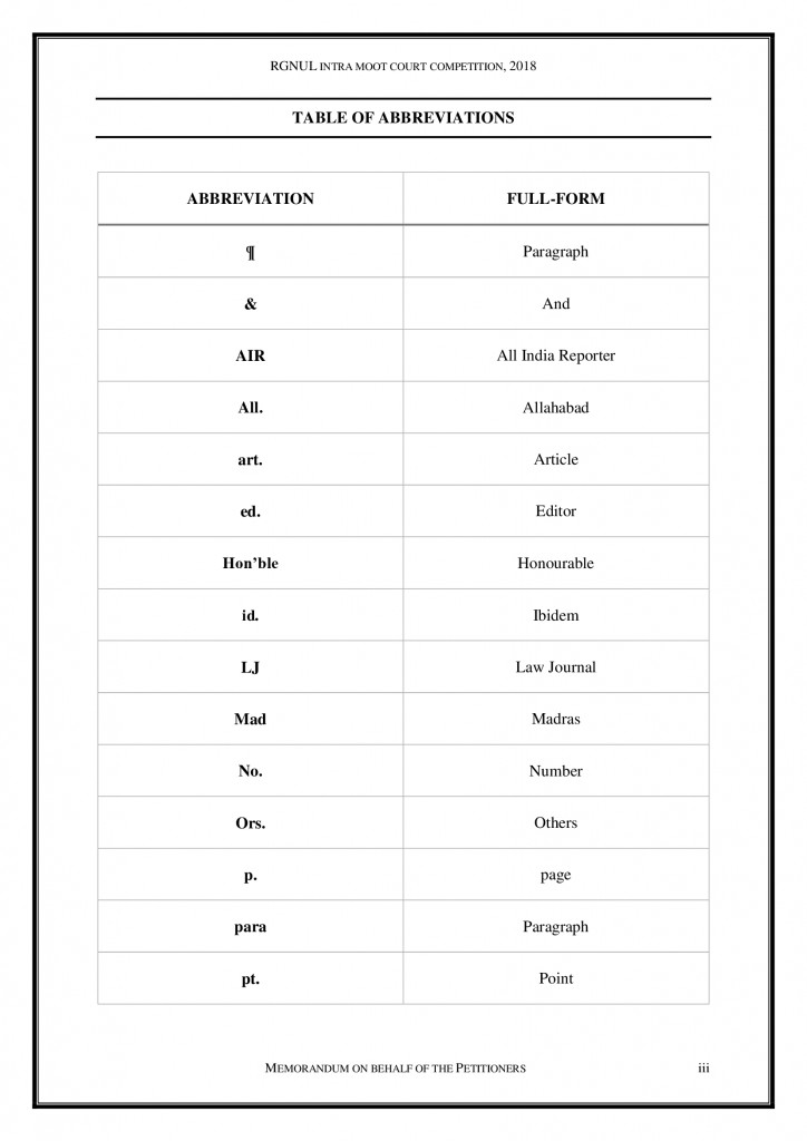 moot memo, moot court memorial, moot memorial formatting