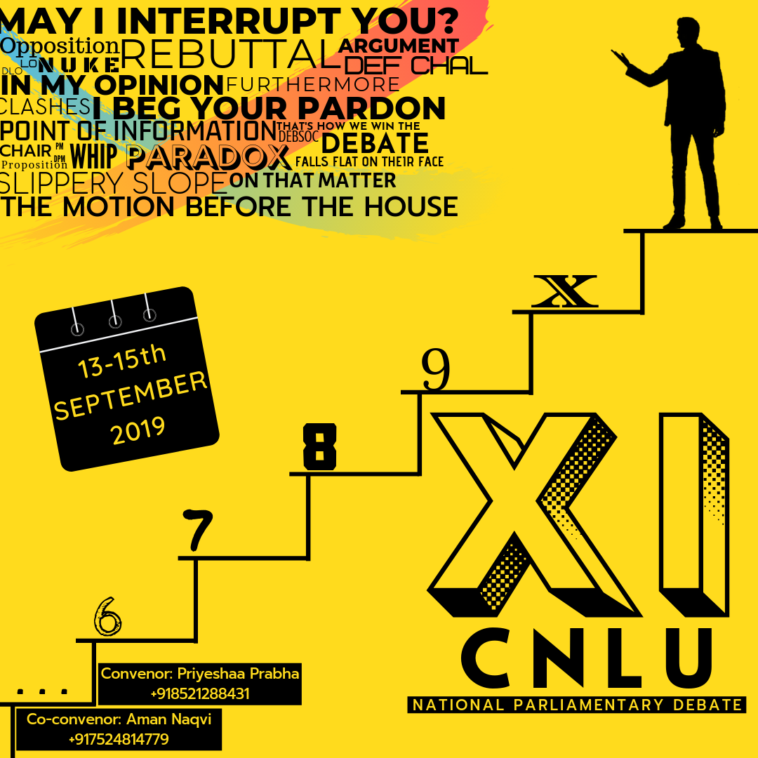 XIth CNLU Parliamentary Debate 2019