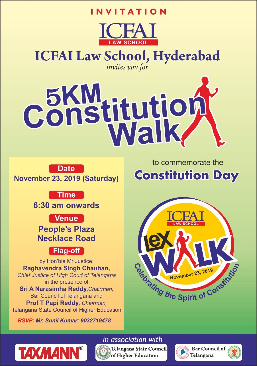 LexWalk 2019 (Constitution Walk) by ICFAI Law School, Hyderabad