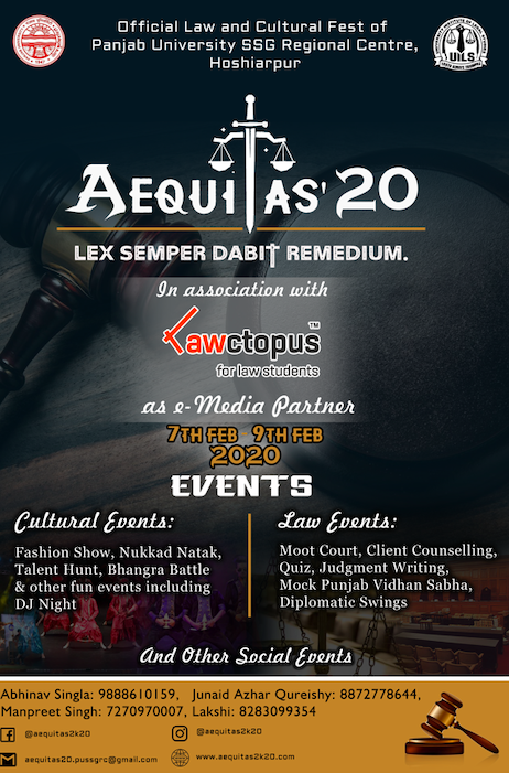 Fest Aequitas'20 at PUSSGRC, Hoshiarpur