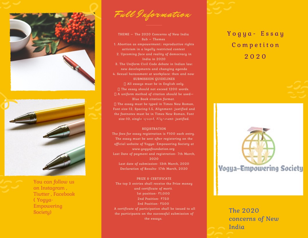Essay Competition by Yogya Foundation