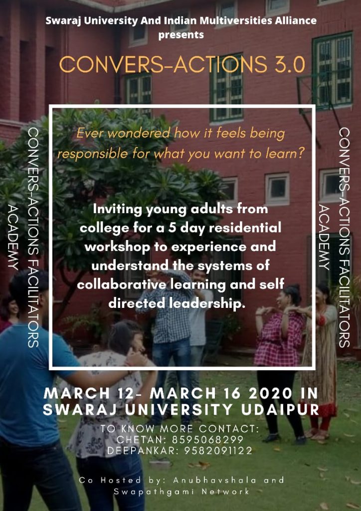 Convers-actions swaraj university udaipur