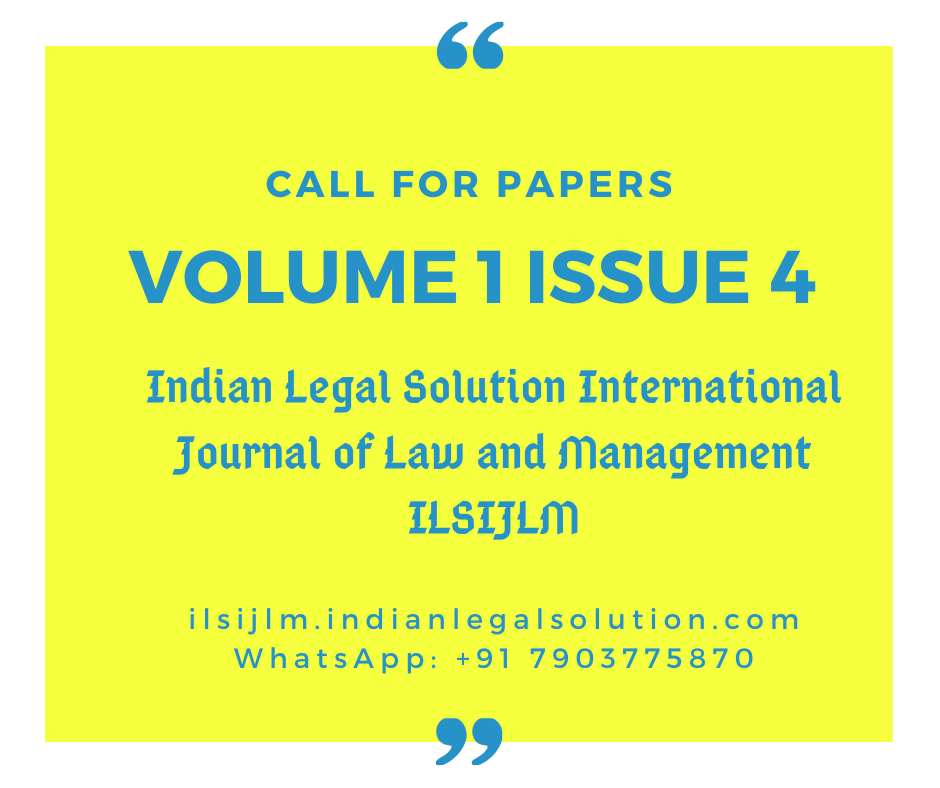 Indian Legal Solution International Journal of Law and Management