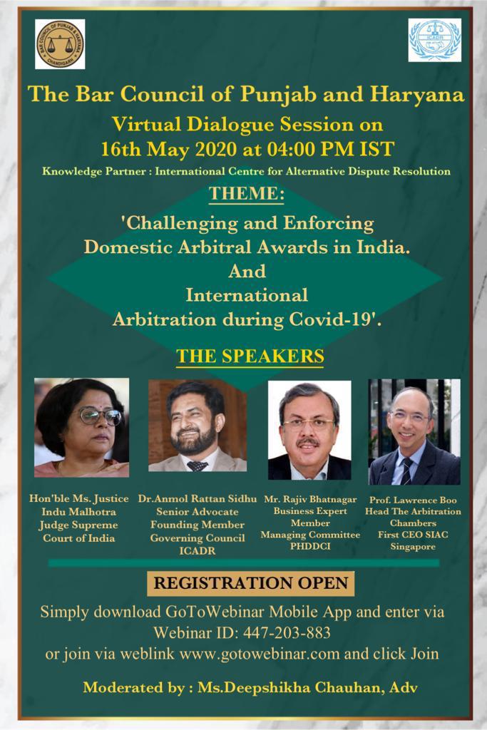 Bar Council of Punjab and Haryana’s Virtual Dialogue Session