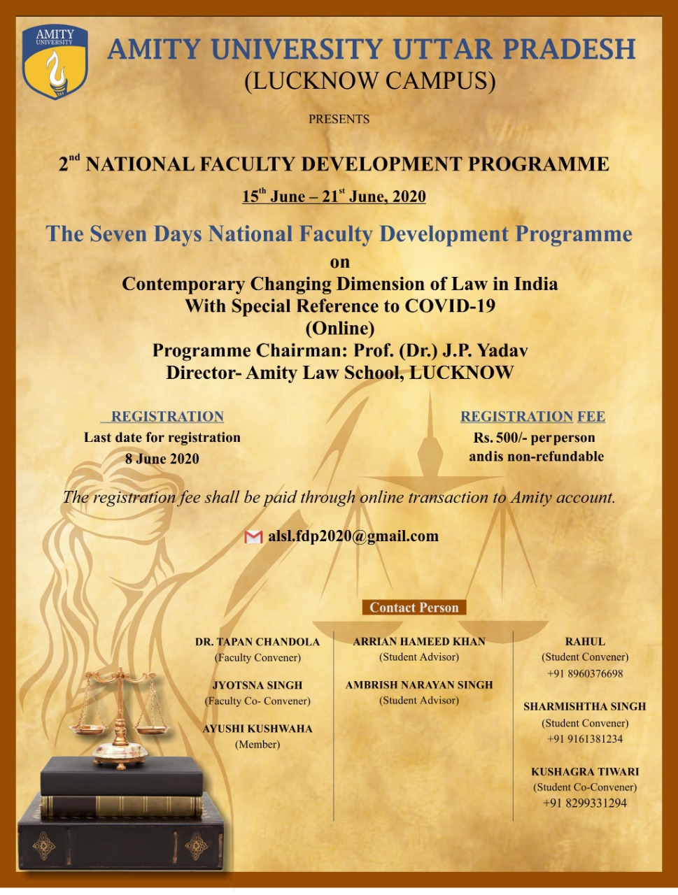 2nd Amity National Faculty Development Program 2020