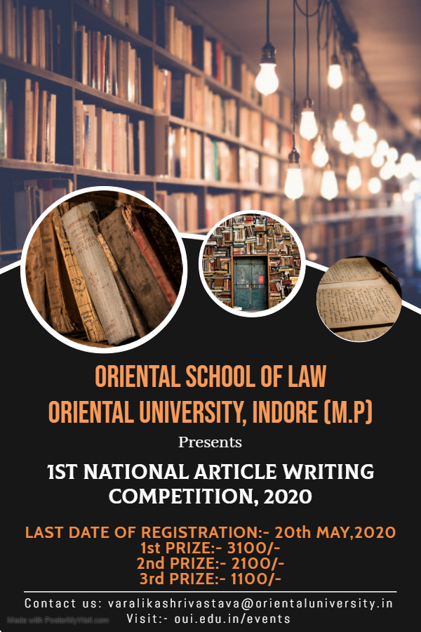 Oriental School of Law Article Competition